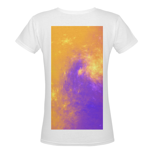 Colorful Universe Women's Deep V-neck T-shirt (Model T19)