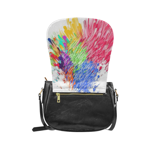 Paint splashes by Artdream Classic Saddle Bag/Large (Model 1648)