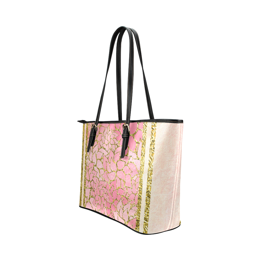 Summer Pattern 10 Leather Tote Bag/Small (Model 1651)