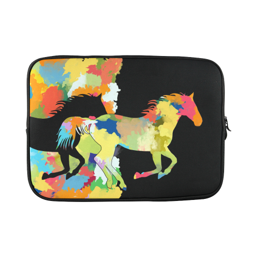 Horse  Shape Galloping out of Colorful Splash Custom Laptop Sleeve 15''