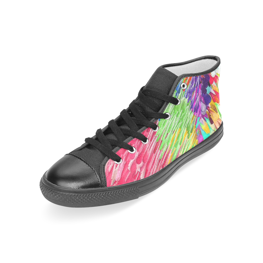 Paint splashes by Artdream Women's Classic High Top Canvas Shoes (Model 017)