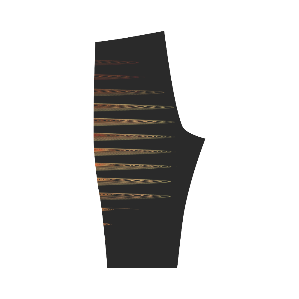 Swirly Stripes Hestia Cropped Leggings (Model L03)