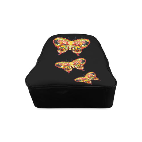 Dancing Butterflies Veggieart Vegan School Backpack/Large (Model 1601)