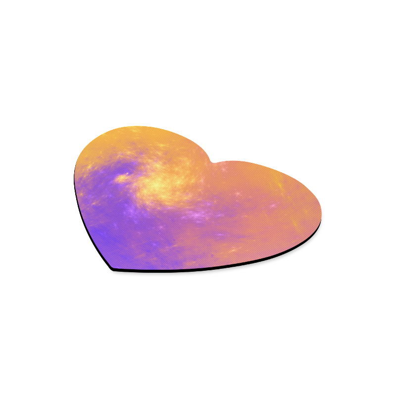 Colorful Universe Heart-shaped Mousepad