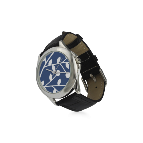 Seamless_pattern Women's Classic Leather Strap Watch(Model 203)