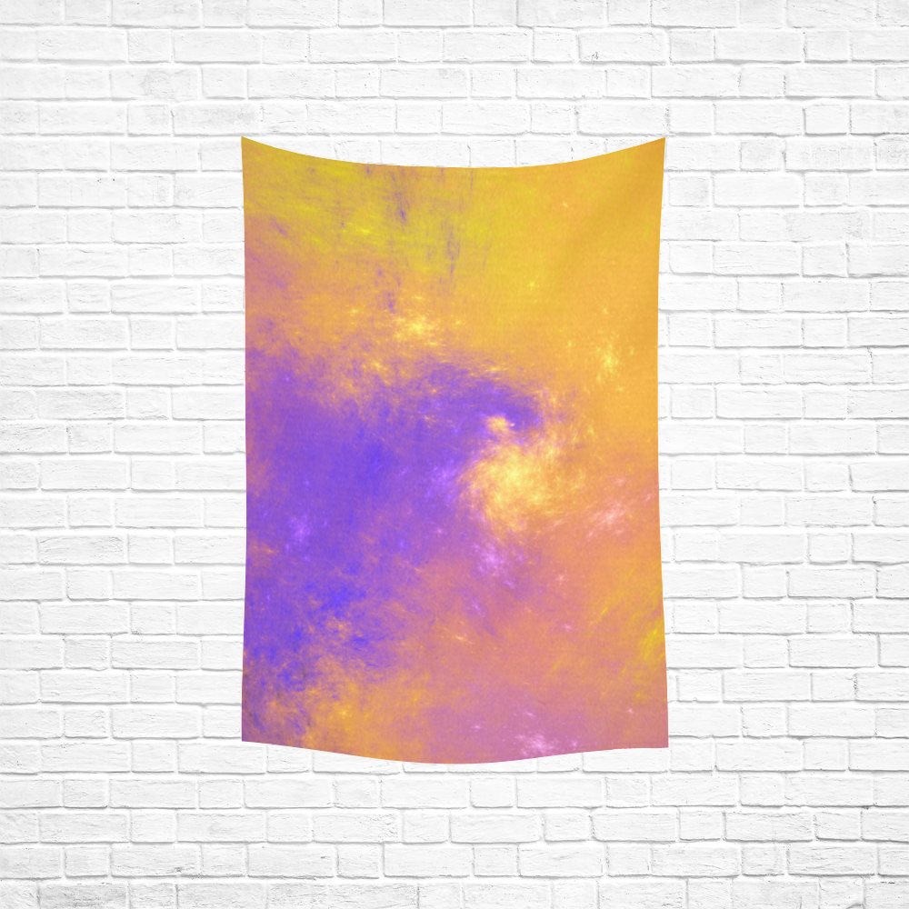 Colorful Universe Cotton Linen Wall Tapestry 40"x 60"