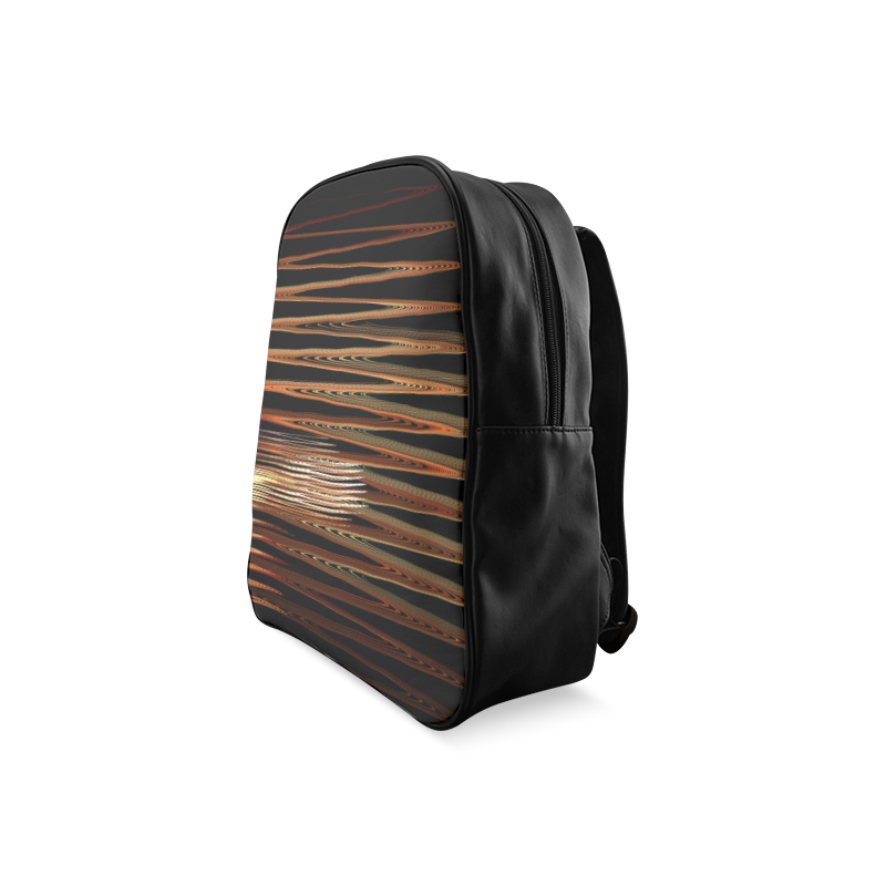 Swirly Stripes School Backpack/Large (Model 1601)