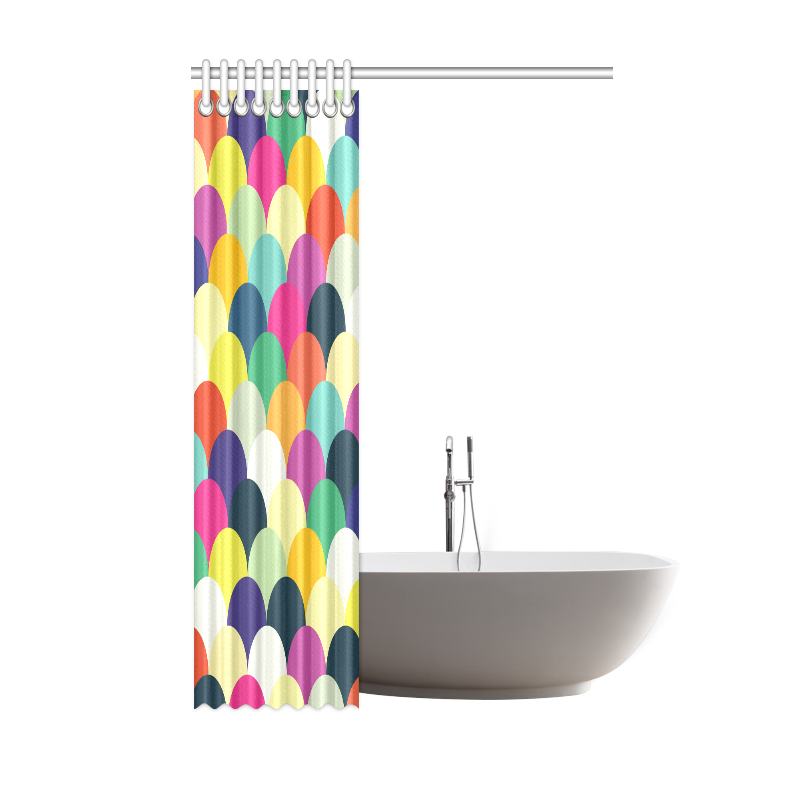 Colorful Circles Shower Curtain 48"x72"