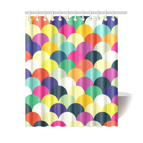 Colorful Circles Shower Curtain 60"x72"