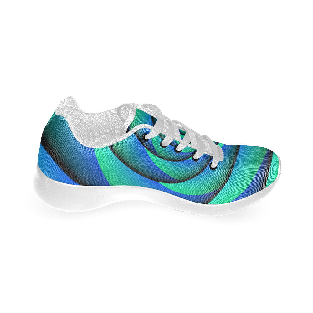 POWER SPIRAL - WAVES blue green Men’s Running Shoes (Model 020)