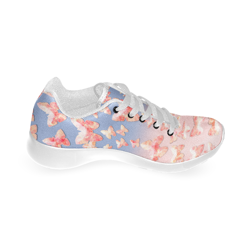 Pink Butterflies Women’s Running Shoes (Model 020)