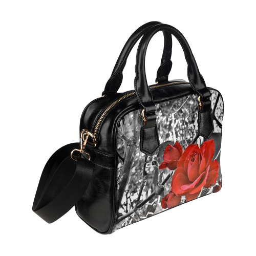 Gothic Rose Shoulder Bag by Martina Webster Shoulder Handbag (Model 1634)