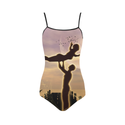 Dance with me in the night Strap Swimsuit ( Model S05)