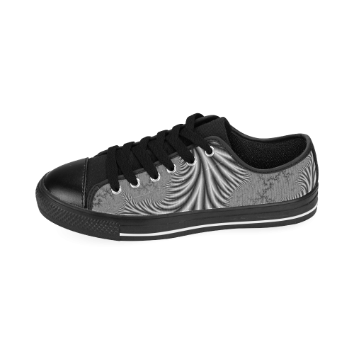 Silvery Men's Classic Canvas Shoes (Model 018)
