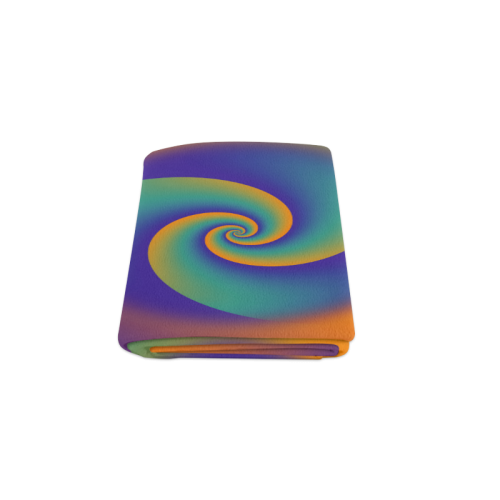 POWER SPIRAL SOFT - Violet, Ocean Green, Orange Blanket 50"x60"