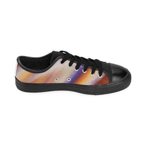 THE BIG WAVE Colorful Painting Men's Classic Canvas Shoes (Model 018)