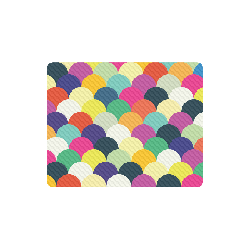 Colorful Circles Rectangle Mousepad