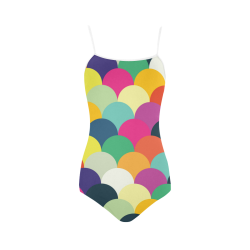 Colorful Circles Strap Swimsuit ( Model S05)