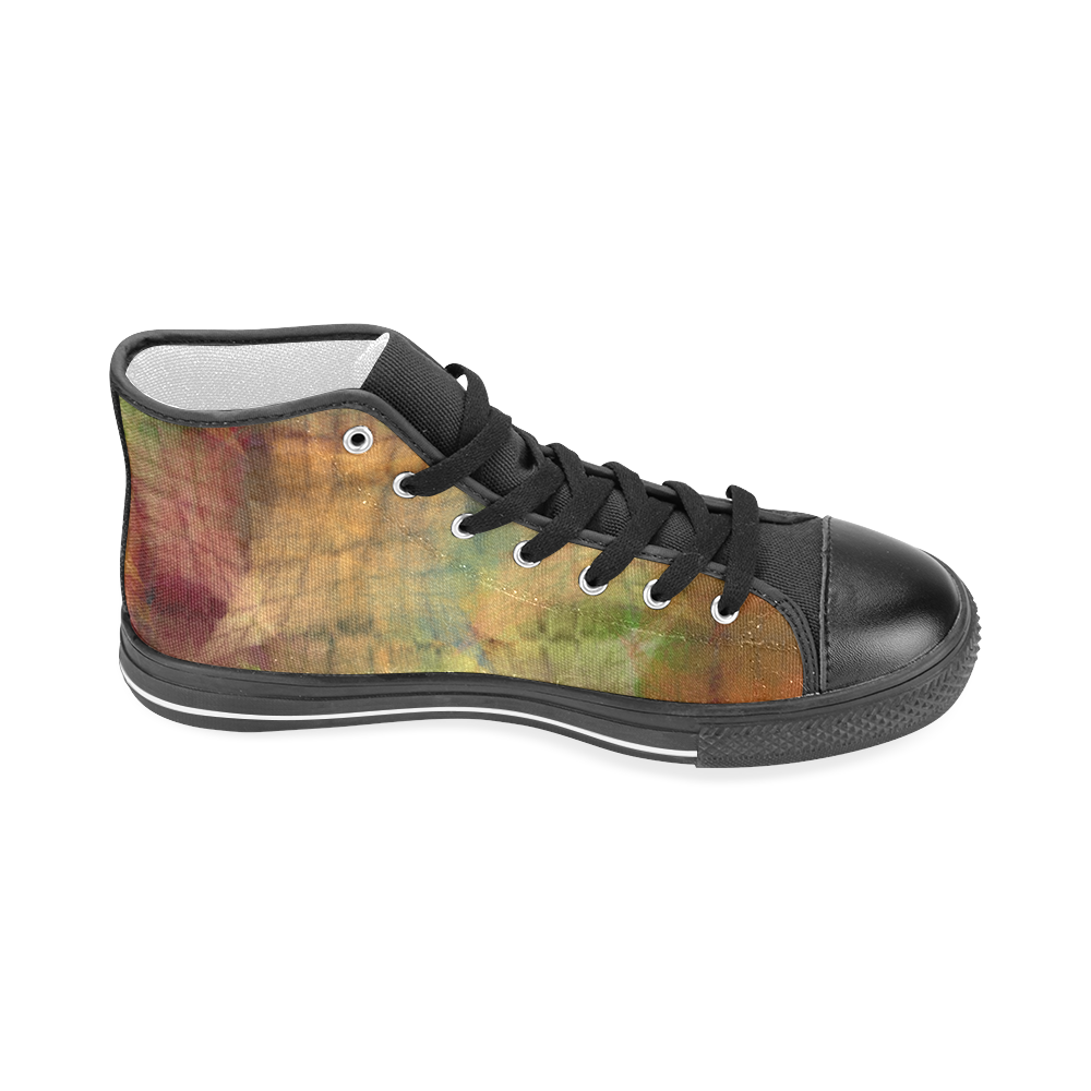 Indian Summer Funny Check Men’s Classic High Top Canvas Shoes (Model 017)
