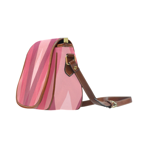 Pink Harlequin Pattern by ArtformDesigns Saddle Bag/Large (Model 1649)