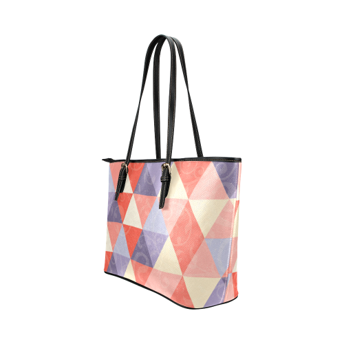 Harlequin Multicolor Pattern by ArtformDesigns Leather Tote Bag/Small (Model 1651)