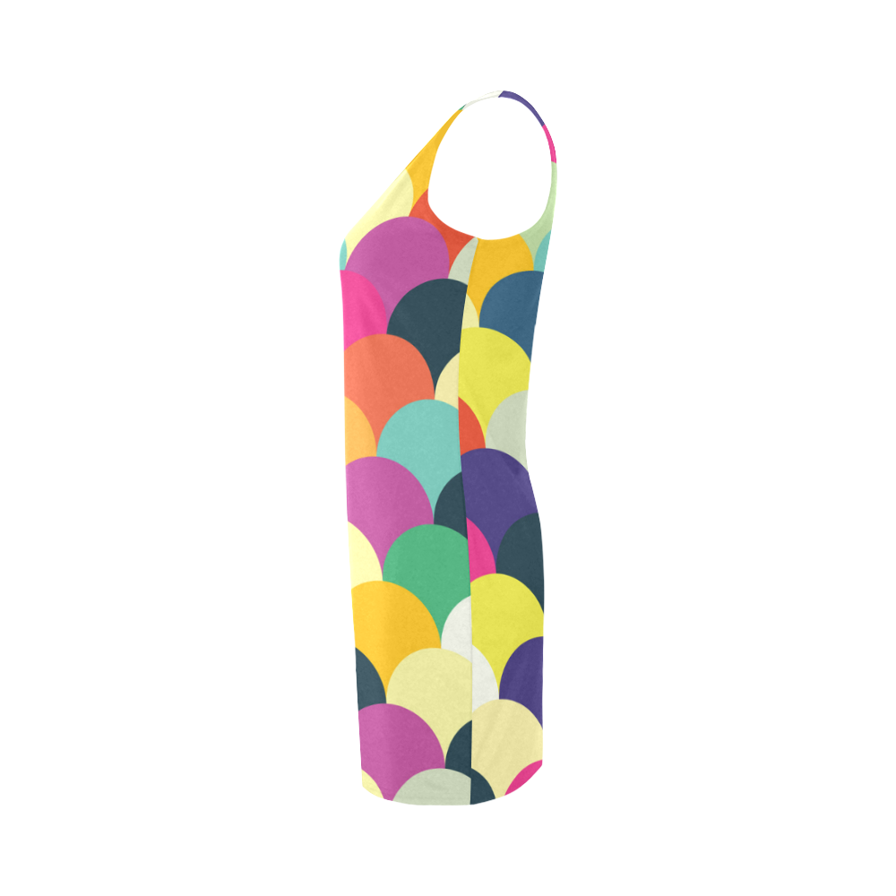 Colorful Circles Medea Vest Dress (Model D06)