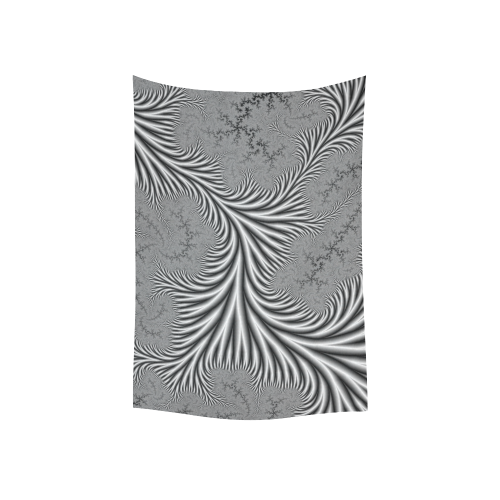 Silvery Cotton Linen Wall Tapestry 40"x 60"