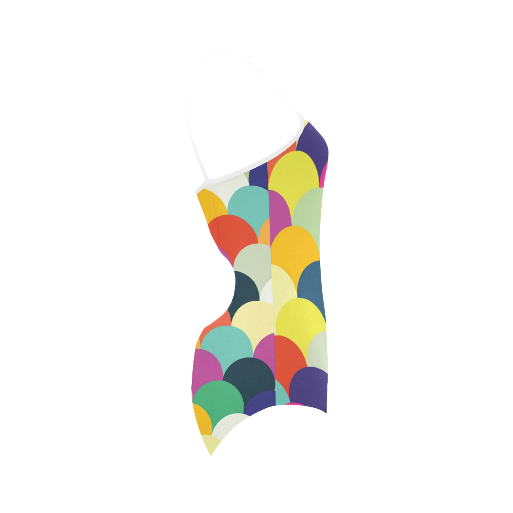 Colorful Circles Strap Swimsuit ( Model S05)