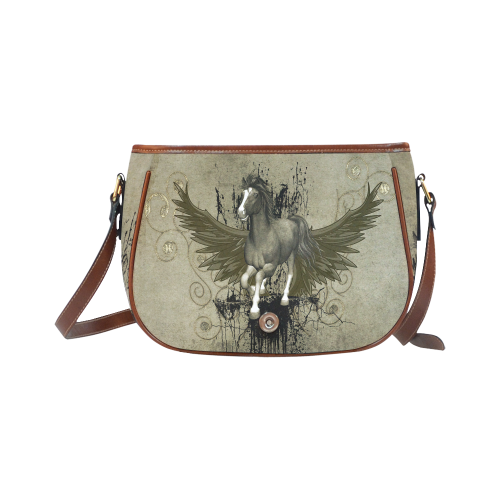 Wild horse with wings Saddle Bag/Large (Model 1649)