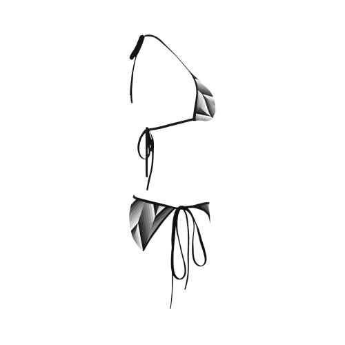 Black and White Herringbone by ArtformDesigns Custom Bikini Swimsuit