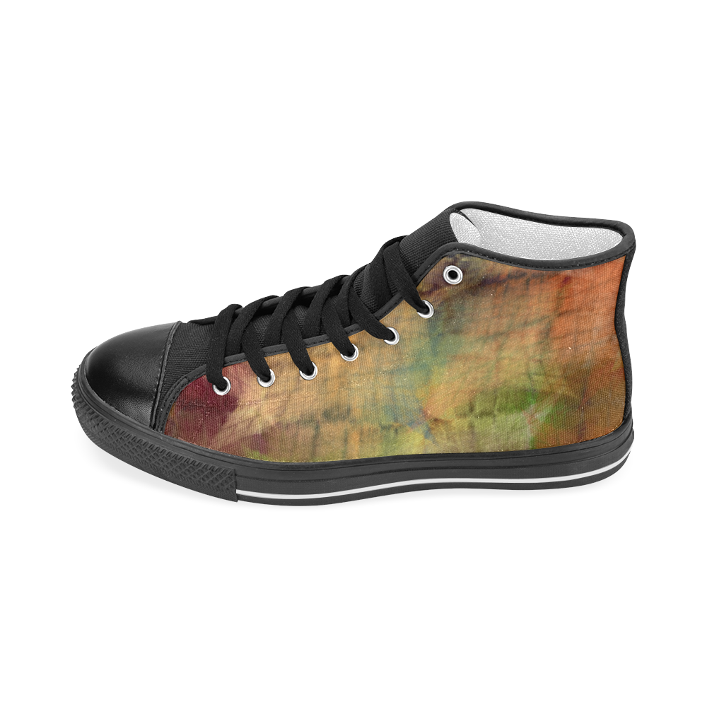 Indian Summer Funny Check Men’s Classic High Top Canvas Shoes (Model 017)