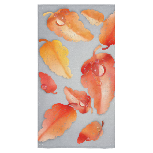 Leaves on gray Bath Towel 30"x56"