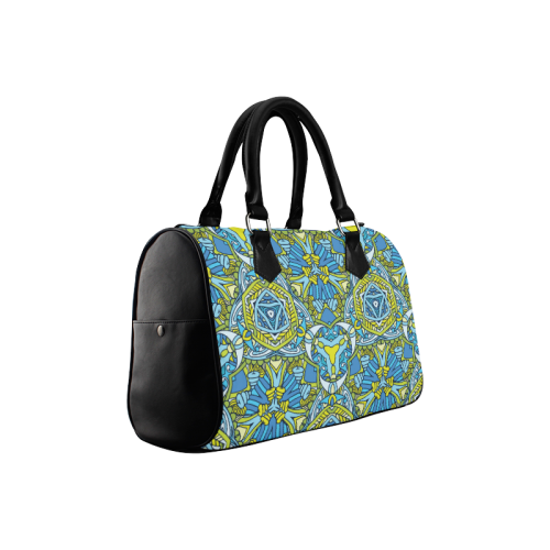 Zandine 0306 blue green fun bold pattern Boston Handbag (Model 1621)