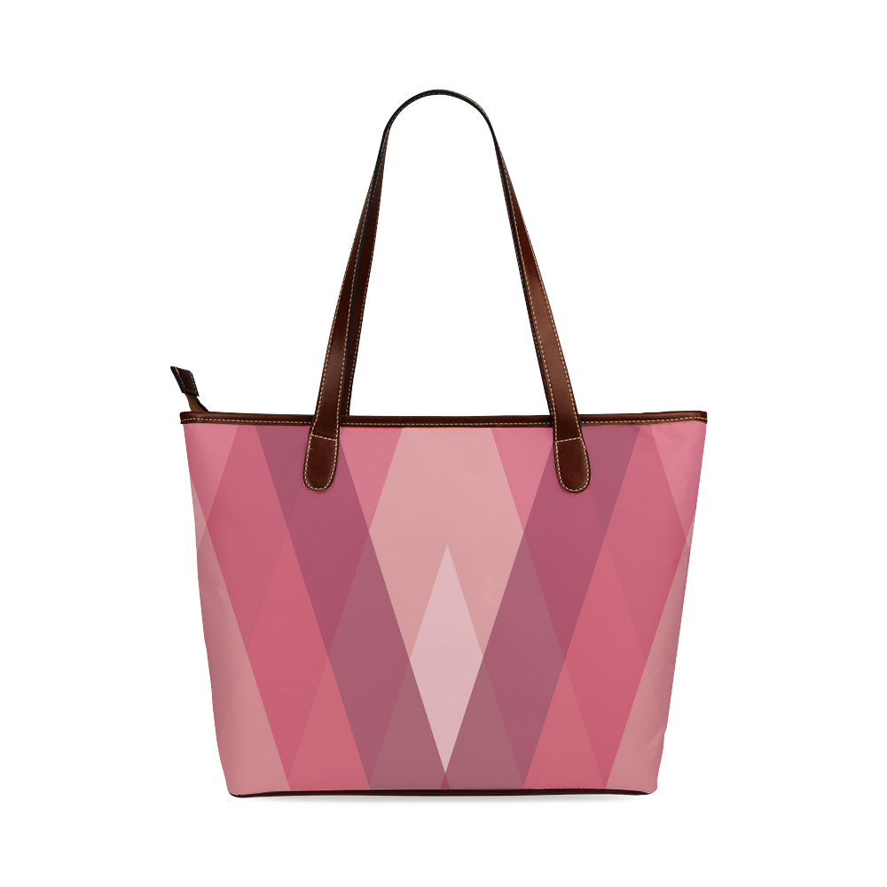Pink Harlequin Pattern by ArtformDesigns Shoulder Tote Bag (Model 1646)