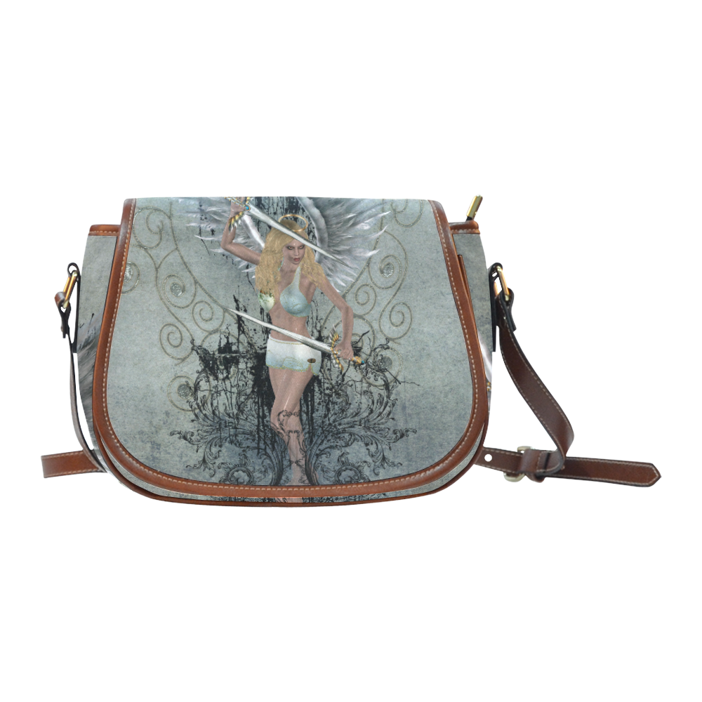 The angel with swords and wings Saddle Bag/Large (Model 1649)