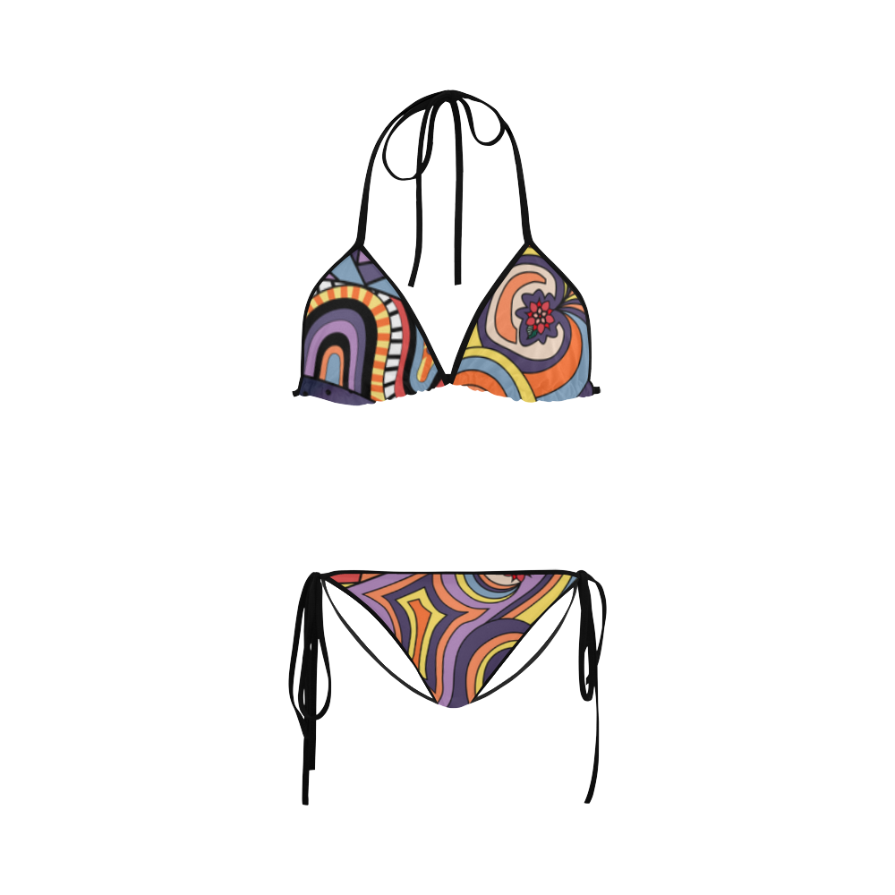 Tangle Doodle Pattern by ArtformDesigns Custom Bikini Swimsuit