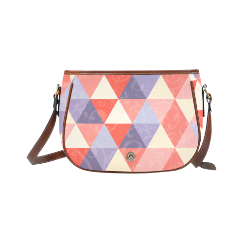 Harlequin Multicolor Pattern by ArtformDesigns Saddle Bag/Large (Model 1649)