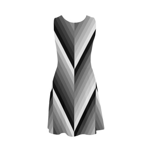 Black and White Herringbone by ArtformDesigns Atalanta Sundress (Model D04)
