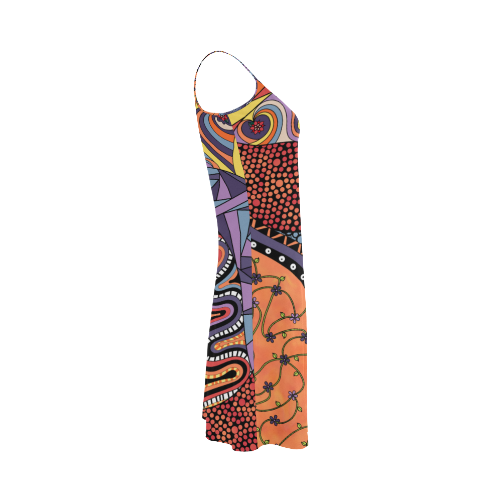 Tangle Doodle Pattern by ArtformDesigns Alcestis Slip Dress (Model D05)