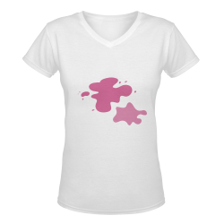Color Splat Women's Deep V-neck T-shirt (Model T19)