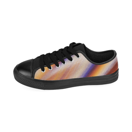 THE BIG WAVE Colorful Painting Men's Classic Canvas Shoes (Model 018)