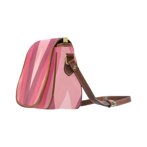 Pink Harlequin Pattern by ArtformDesigns Saddle Bag/Small (Model 1649) Full Customization