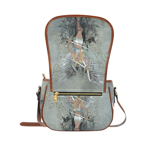 The angel with swords and wings Saddle Bag/Large (Model 1649)