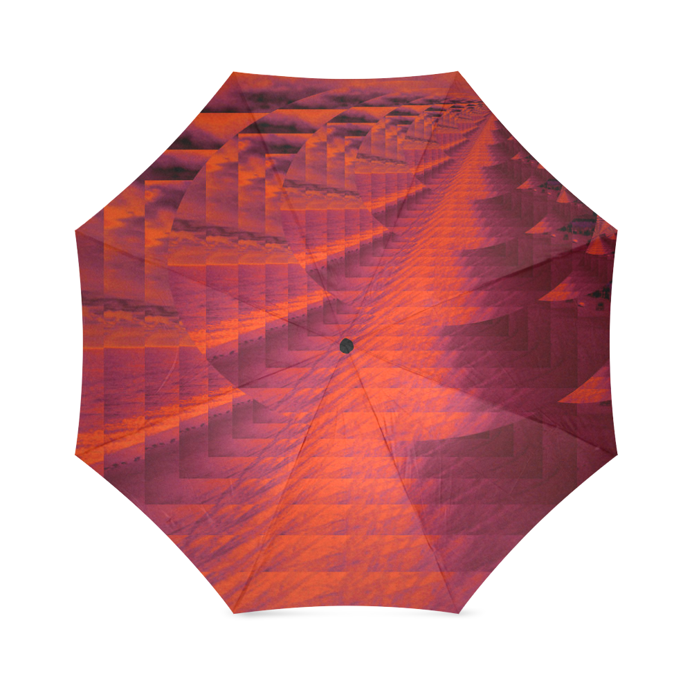 Coral Collusion Foldable Umbrella (Model U01)
