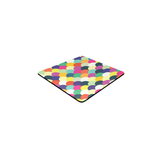 Colorful Circles Square Coaster
