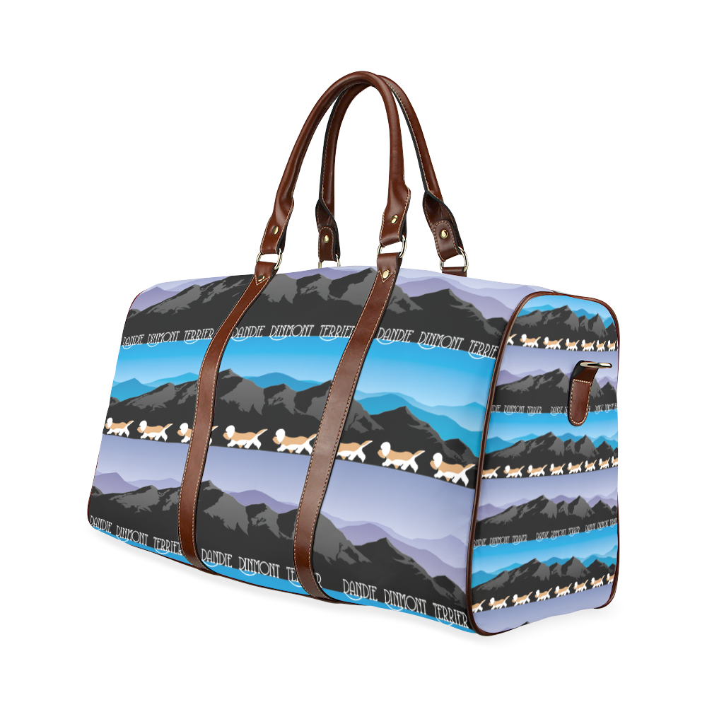 Dandie Dinmont Terrier Rockin The Rockies Waterproof Travel Bag/Small (Model 1639)