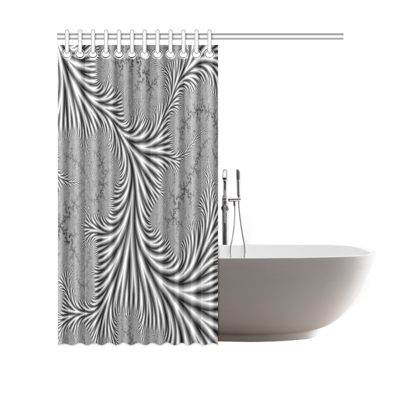 Silvery Shower Curtain 69"x70"