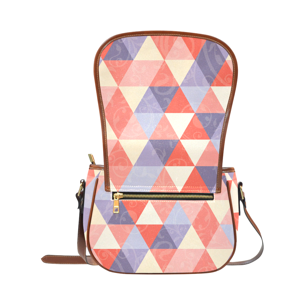 Harlequin Multicolor Pattern by ArtformDesigns Saddle Bag/Large (Model 1649)