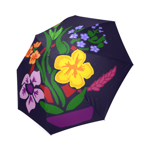 Colorful Artistic Flower Arrangement Art Foldable Umbrella (Model U01)
