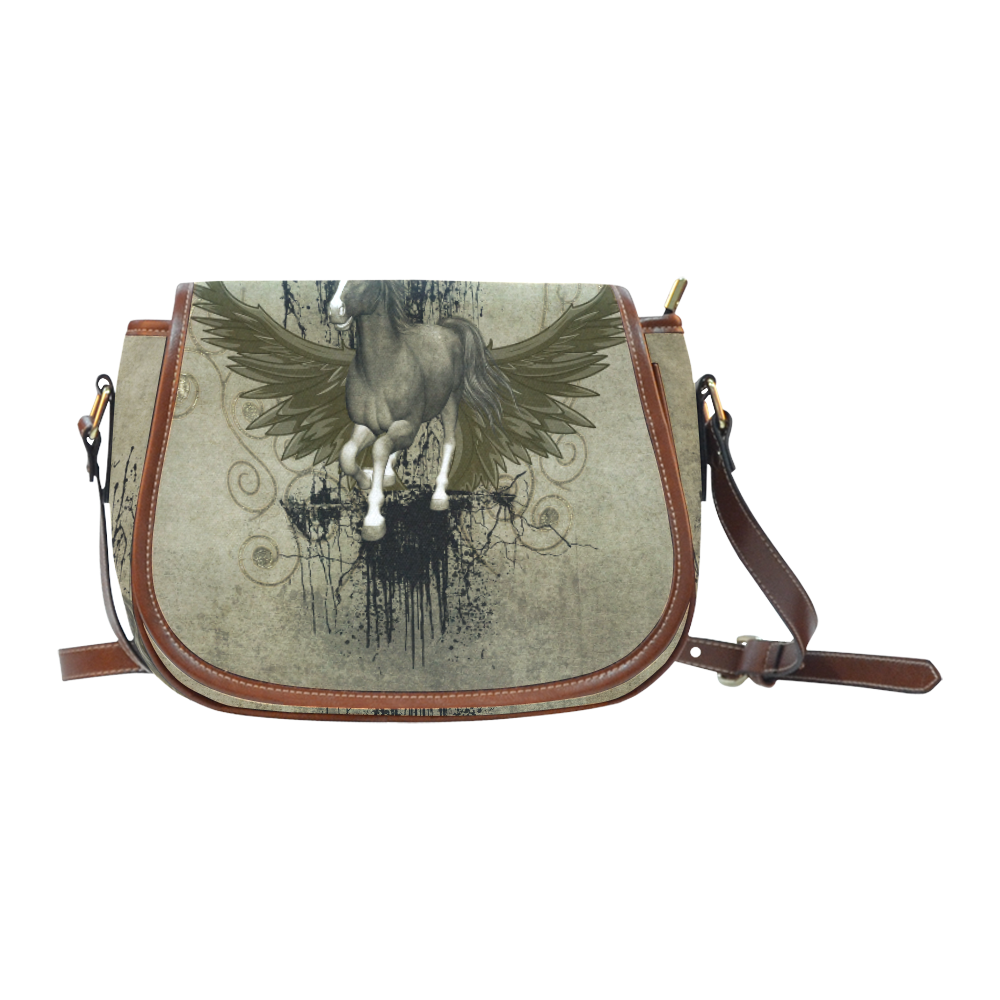 Wild horse with wings Saddle Bag/Large (Model 1649)